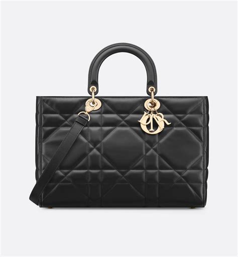 d-sire dior|Dior maxicannage black bag.